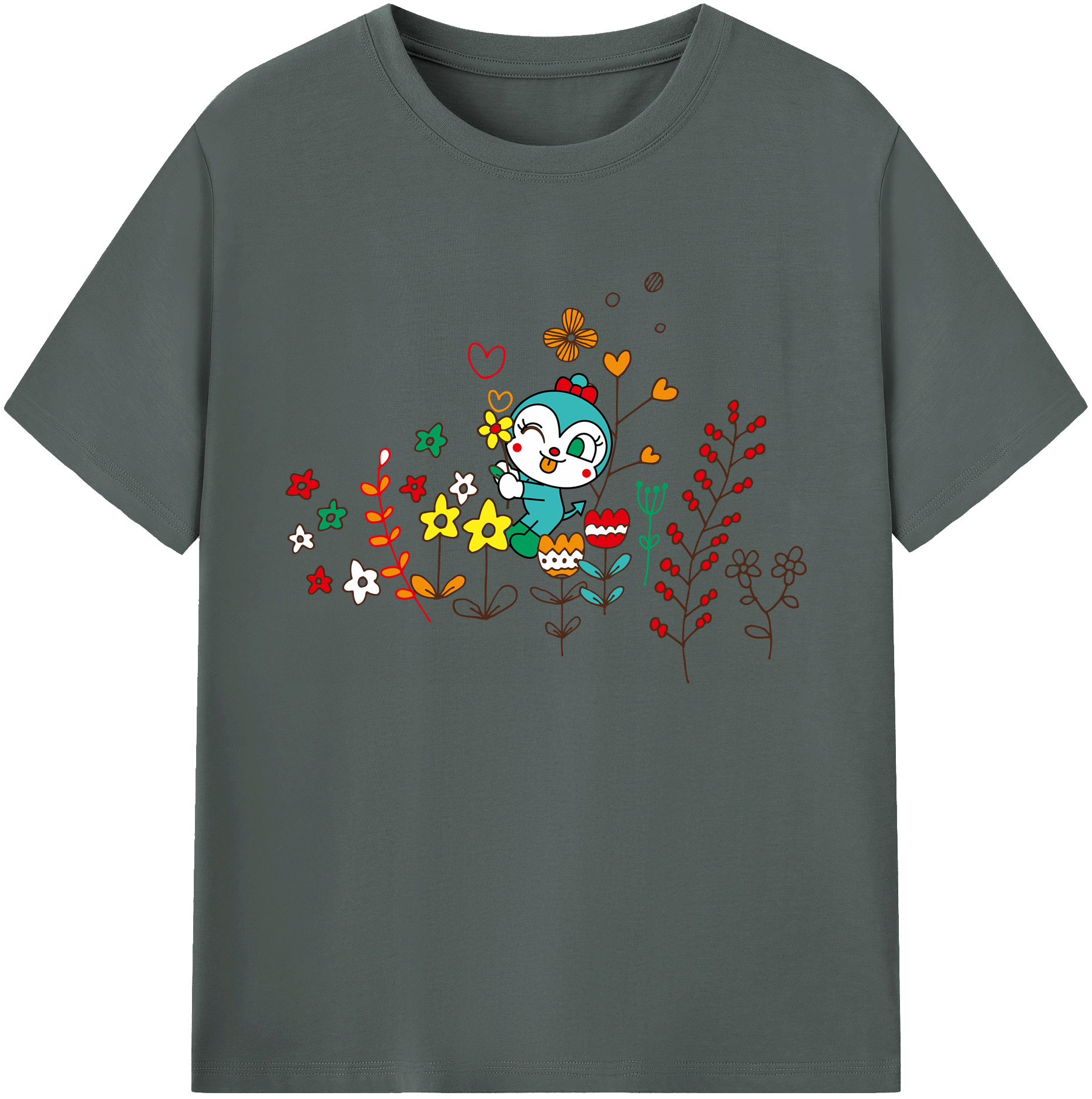 （画像用） アンパンマン Anpanman 綿100％ メンズ半袖Tシャツ｜肌触りやわらか＆通気性
